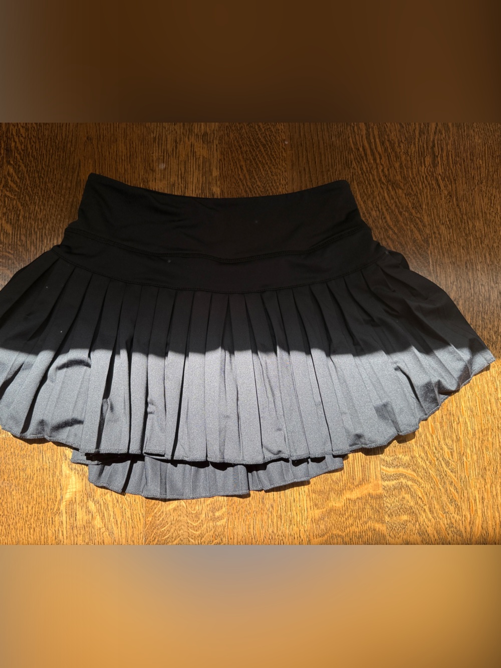 Black Pleated Mini Skirt with High Waistband